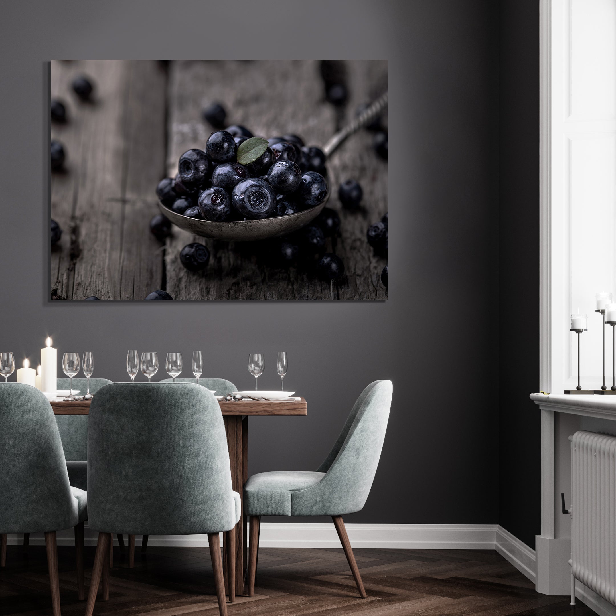 Ljuddämpande tavla - Blueberries