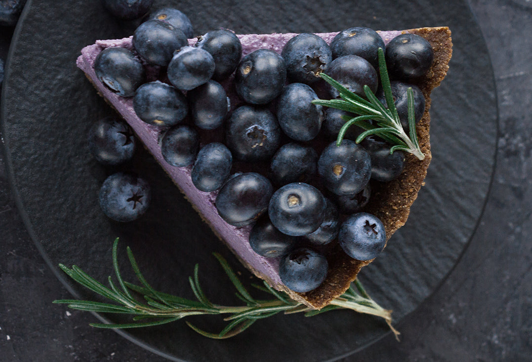 Ljuddämpande tavla - Blueberry vegan cheesecake