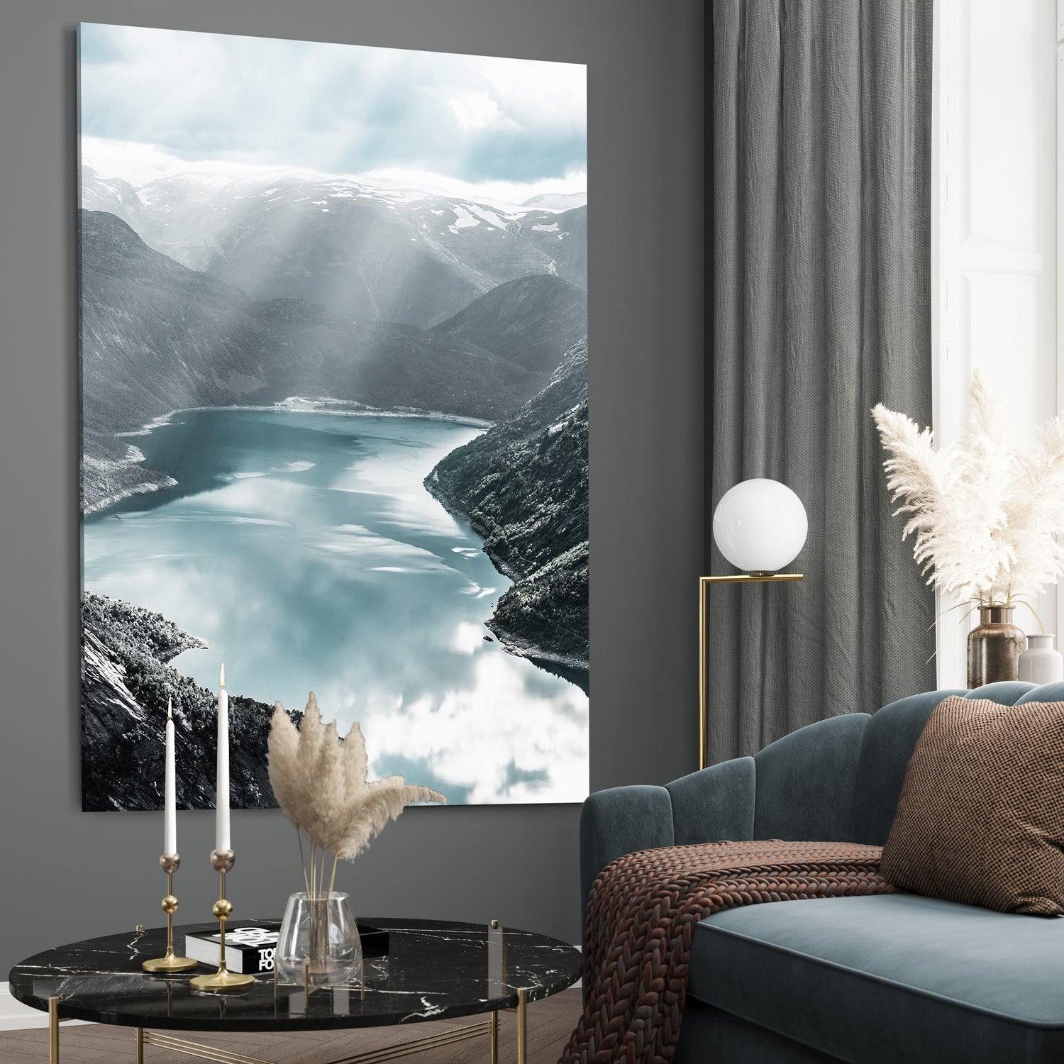 Ljuddämpande tavla - Fjord