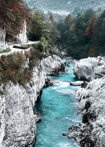 Ljuddämpande tavla - River and Mountains
