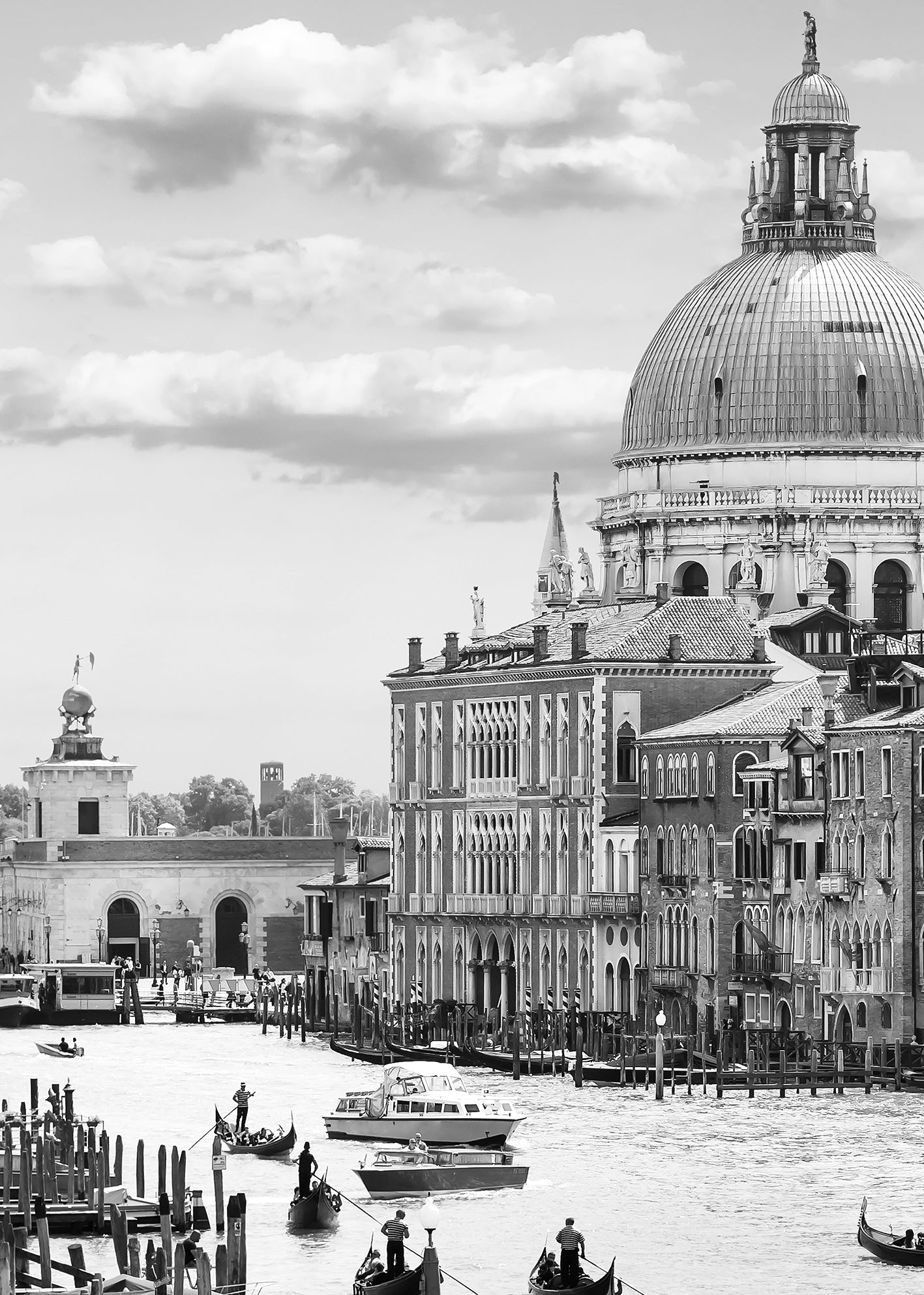 Ljuddämpande tavla - Venice in Black White