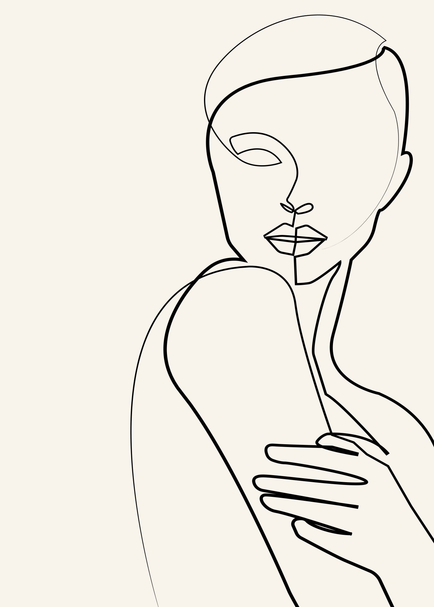 Ljuddämpande tavla - Abstract Silhouette
