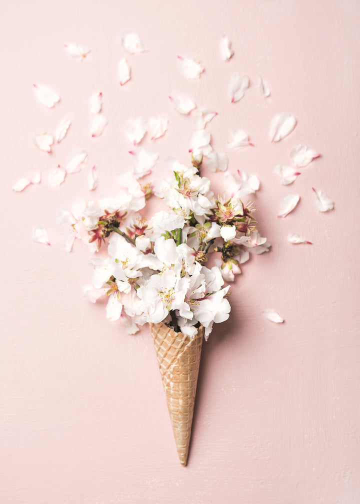 Ljuddämpande tavla - Flower Cream