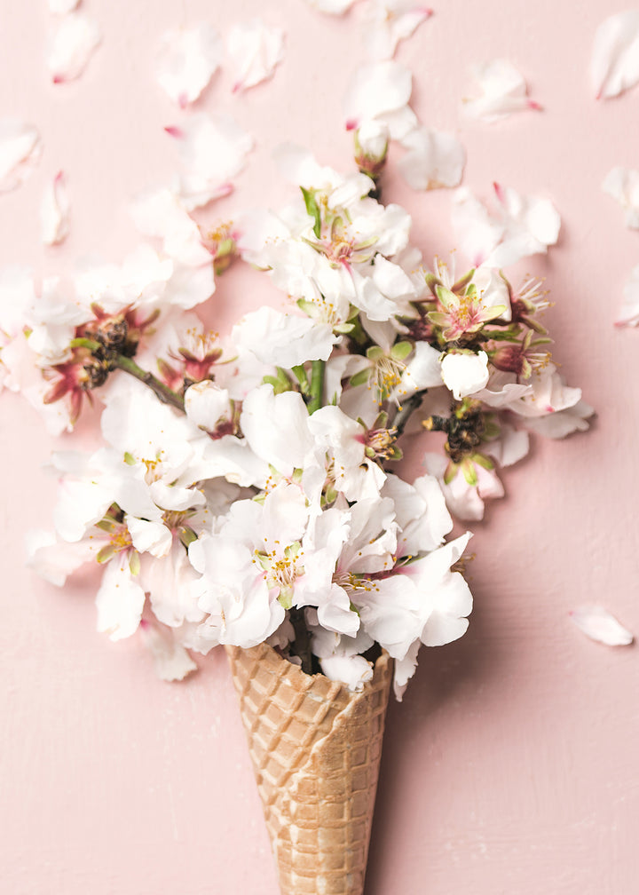Ljuddämpande tavla - Flower Cream