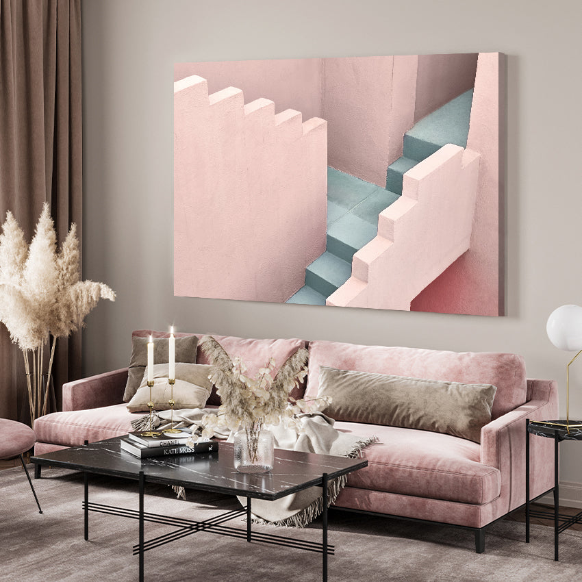 Ljuddämpande tavla - Pink and Turquoise