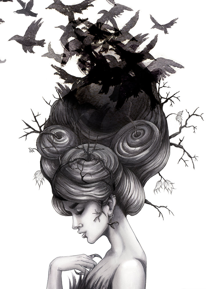 Ljuddämpande tavla - Katarina Vintrafors - Ravens Lady