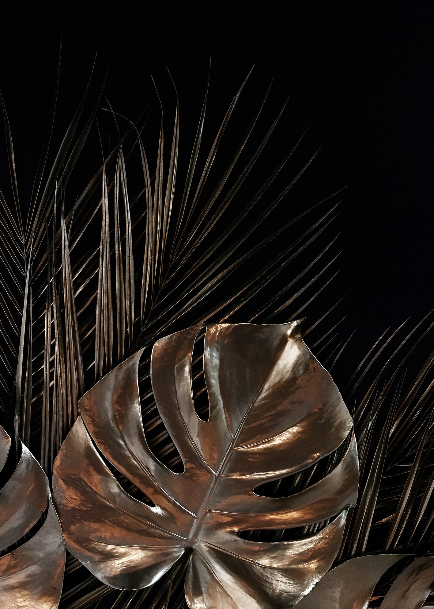 Ljuddämpande tavla - Monstera of Copper