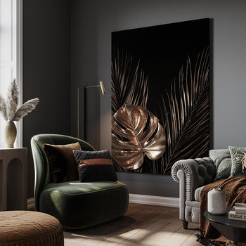 Ljuddämpande tavla - Monstera & Areca