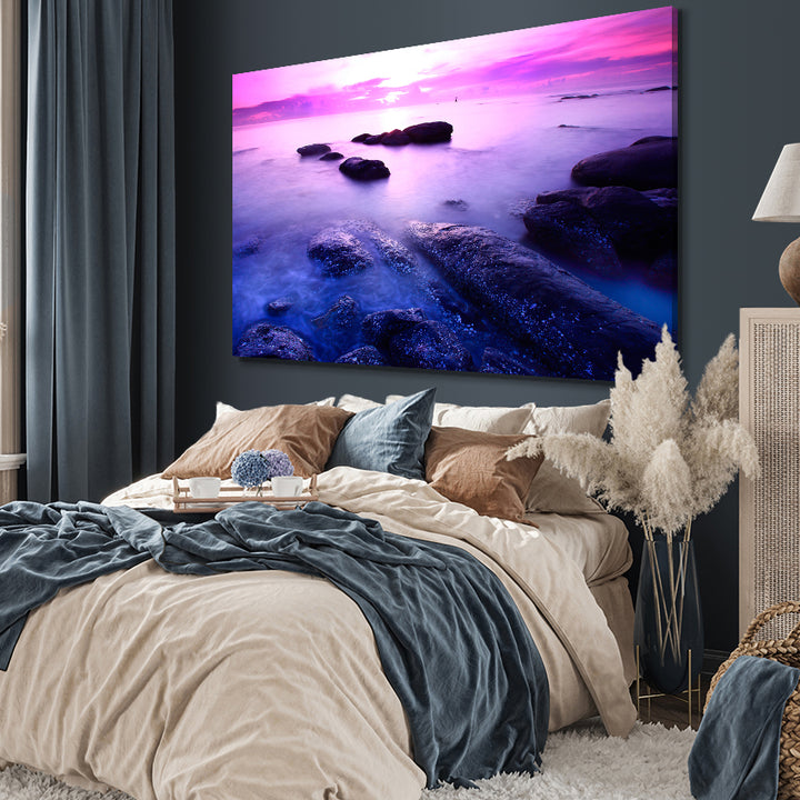 Canvastavla - Blue & Purple Sunset