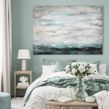 Abstrakt Oljemålning - Black Pearl (80x120cm)