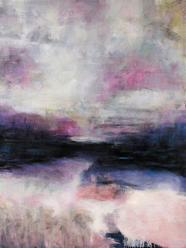 Abstrakt Oljemålning - Purple Pearl (50x70cm)