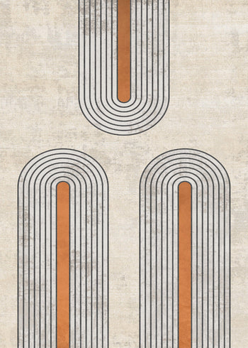 Ljuddämpande tavla - Orange Geometric