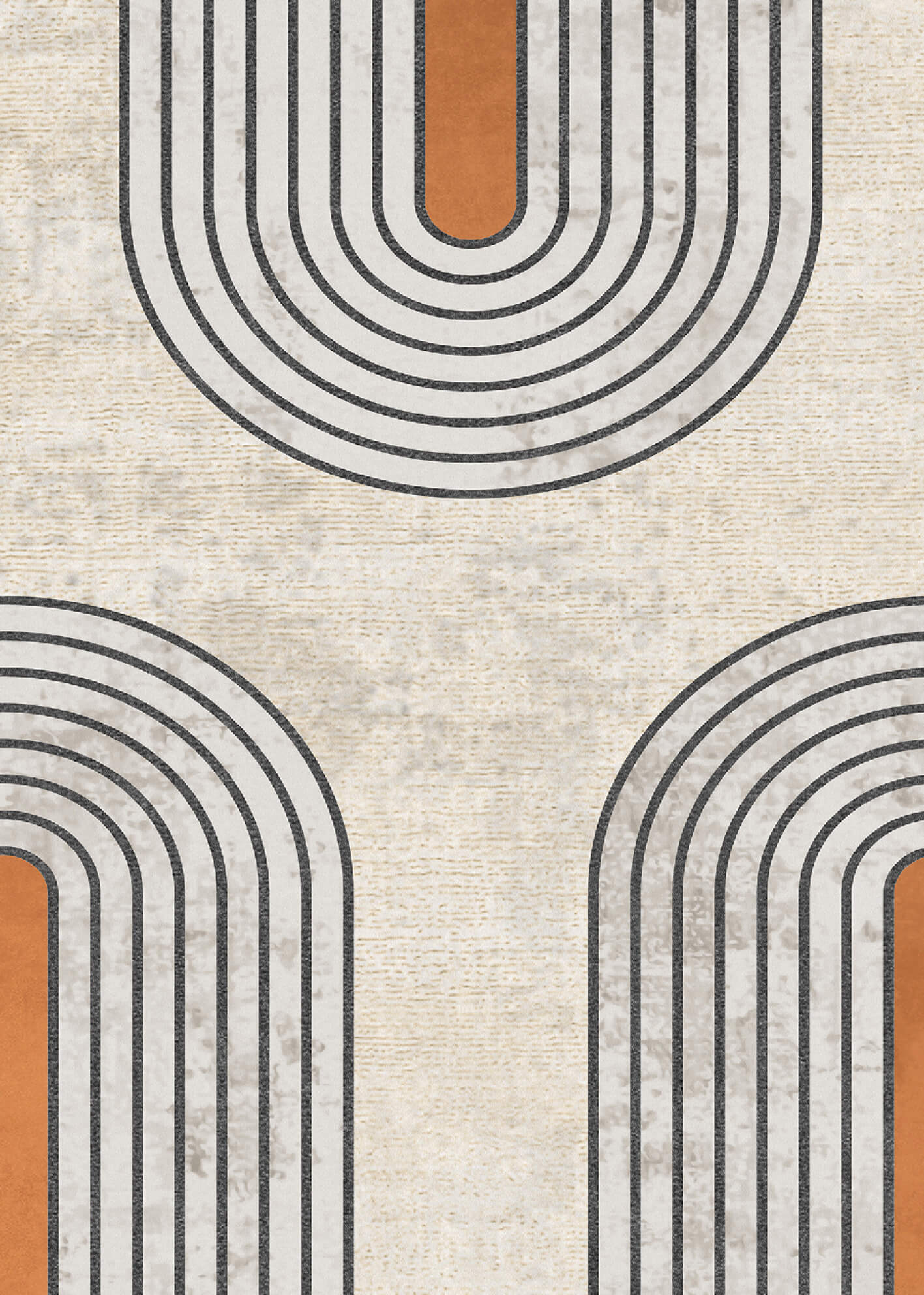 Ljuddämpande tavla - Orange Geometric