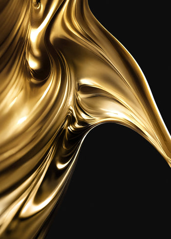 Ljuddämpande tavla - Golden Swirl