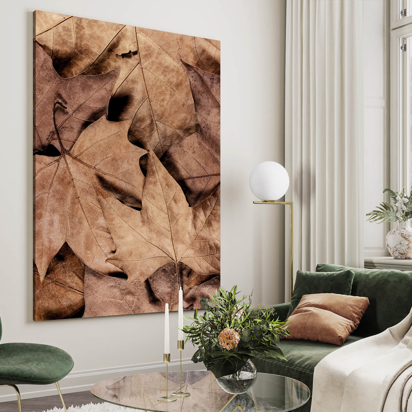 Ljuddämpande tavla - Dry Leaves