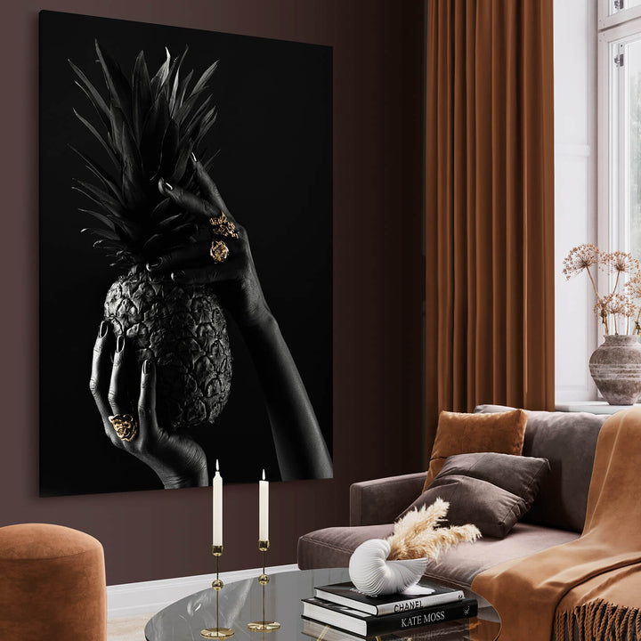 Ljuddämpande tavla - Black Pineapple