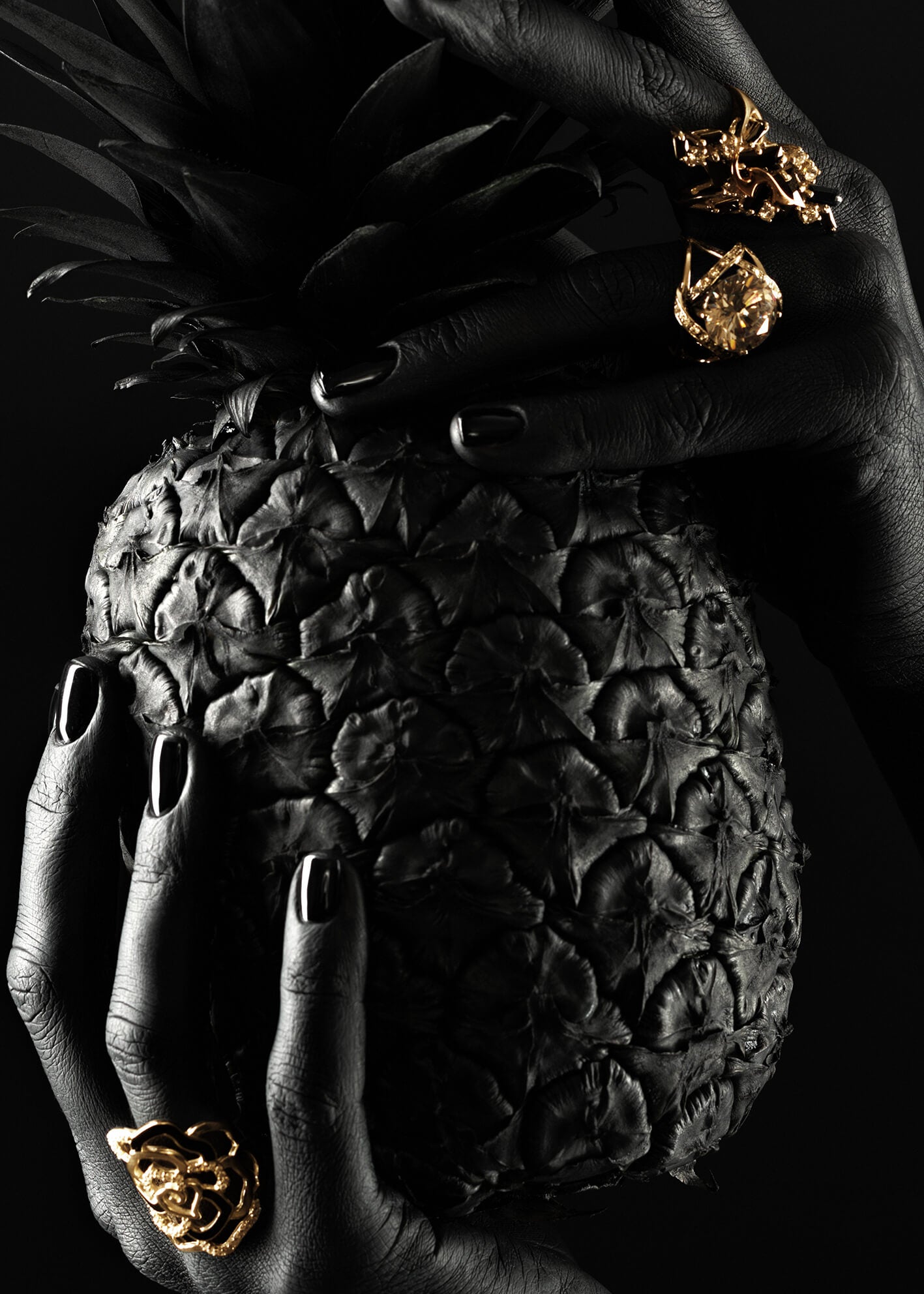 Ljuddämpande tavla - Black Pineapple