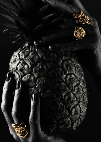 Ljuddämpande tavla - Black Pineapple