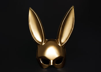 Ljuddämpande tavla - Gold Bunny Mask