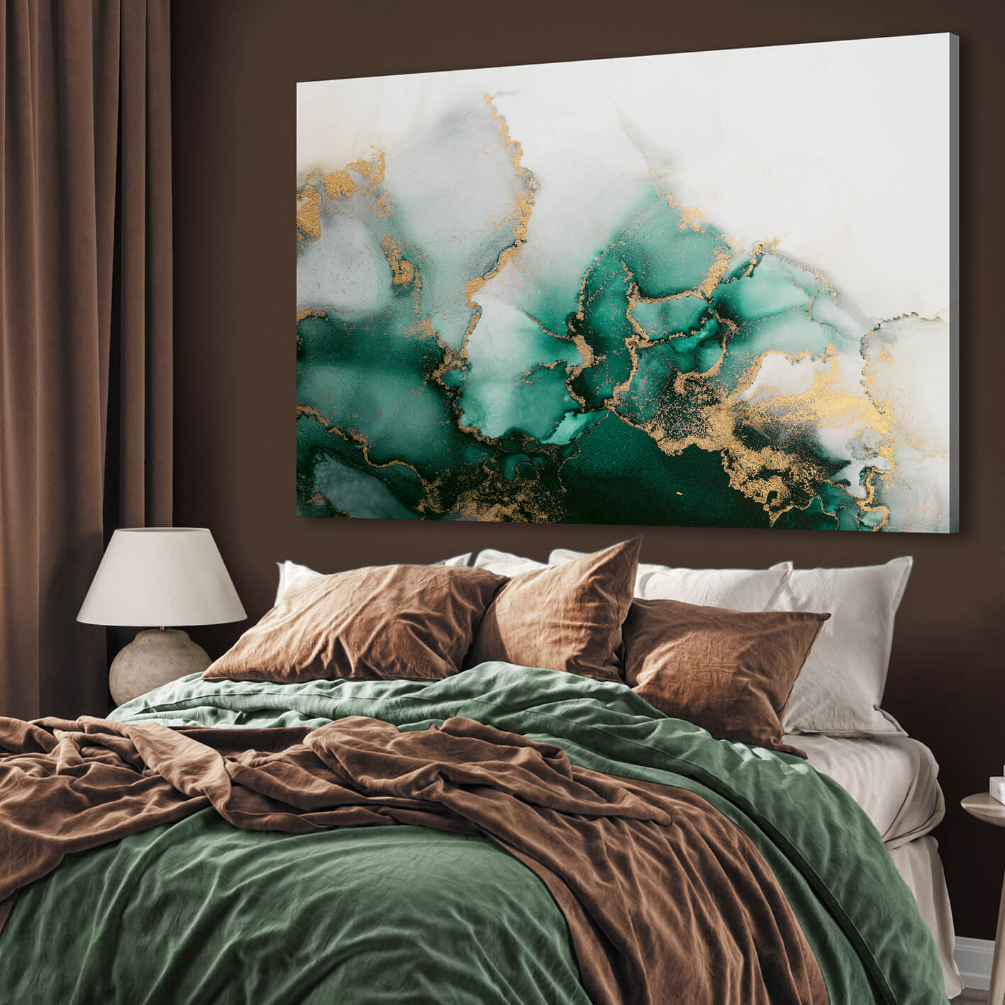 Ljuddämpande tavla - Jade marble