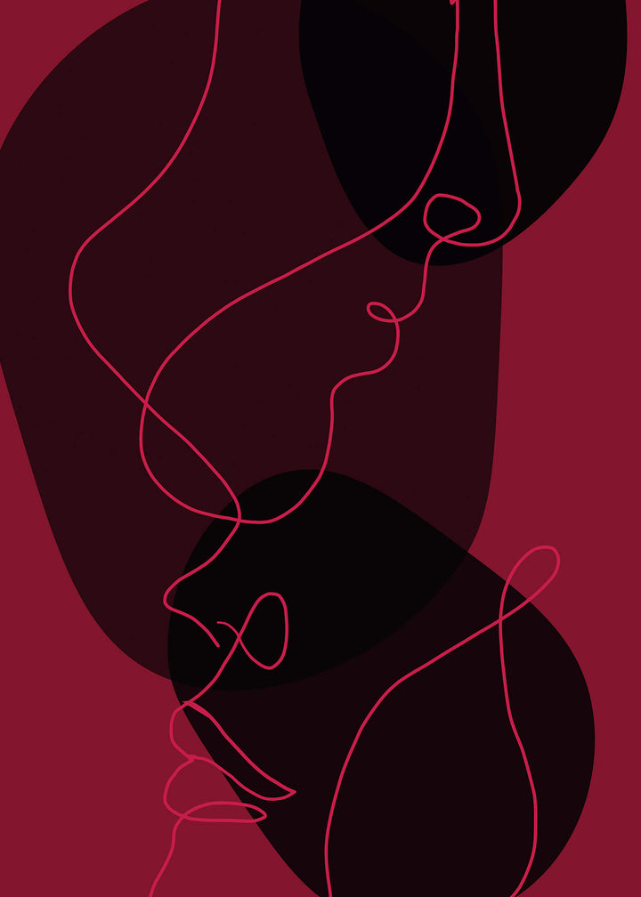 Ljuddämpande tavla - Magenta abstract