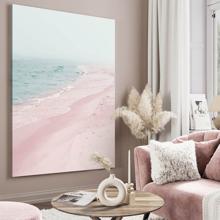 Ljuddämpande tavla - Pink beach