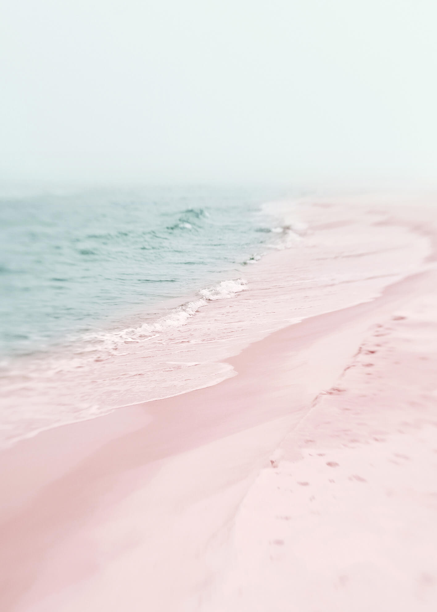 Ljuddämpande tavla - Pink beach