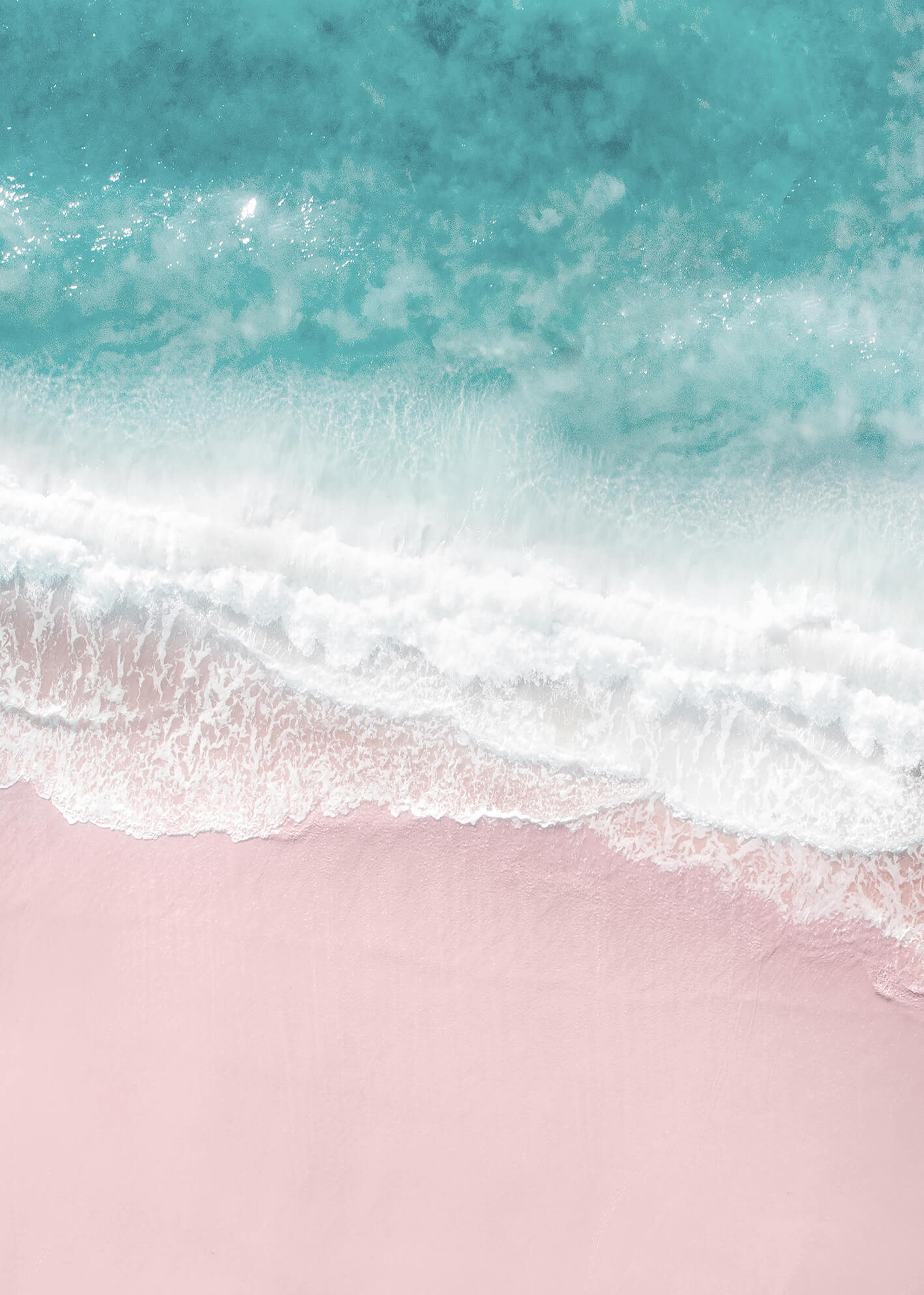 Ljuddämpande tavla - Pink sand beach
