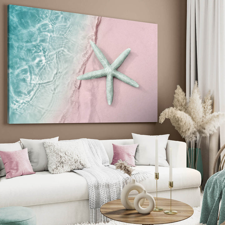 Ljuddämpande tavla  - Turquoise starfish