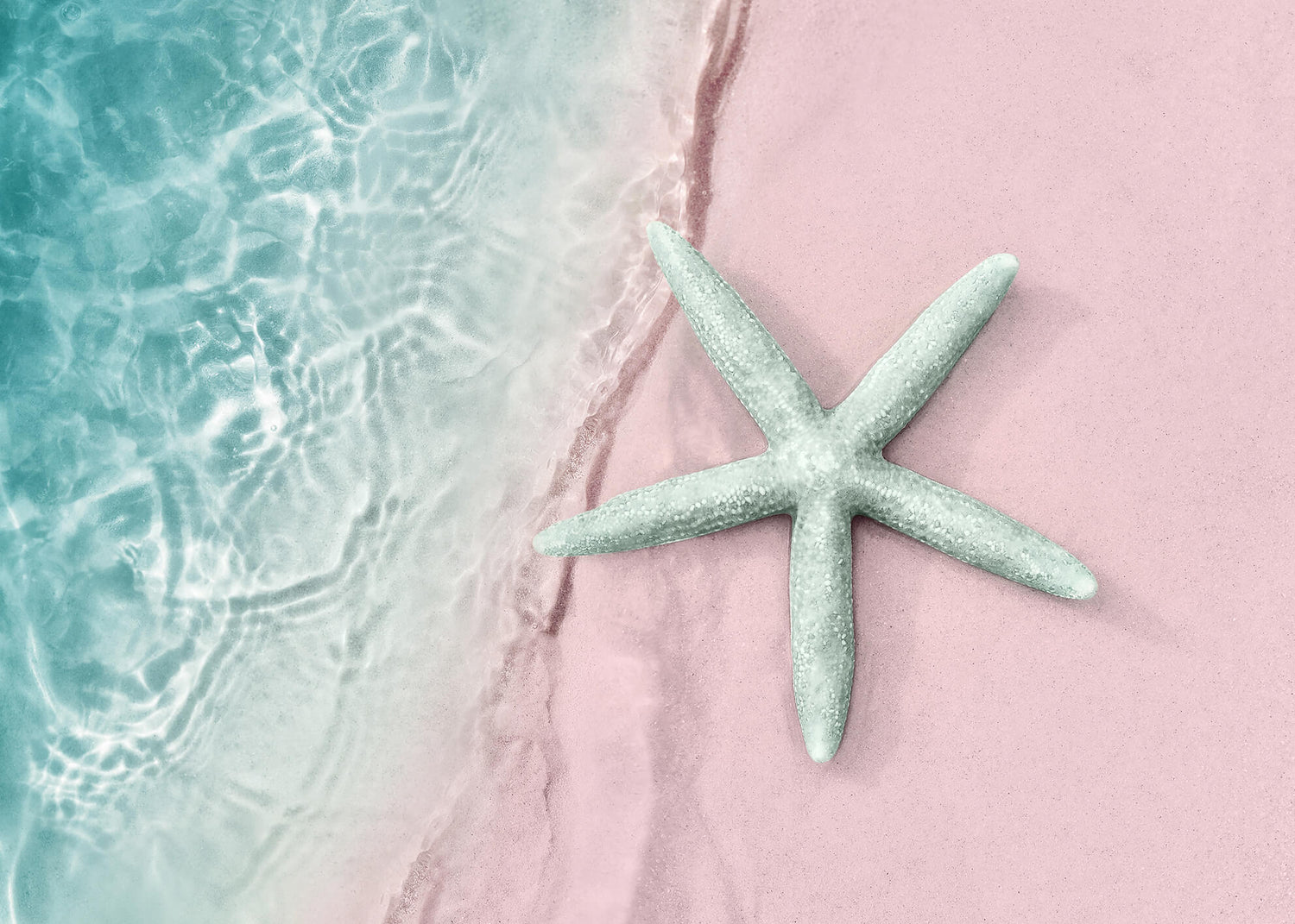 Ljuddämpande tavla  - Turquoise starfish
