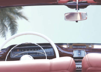 Ljuddämpande tavla  - Vintage car beach 
