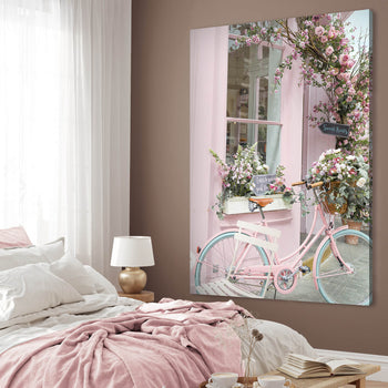 Ljuddämpande tavla - Flower bicycle