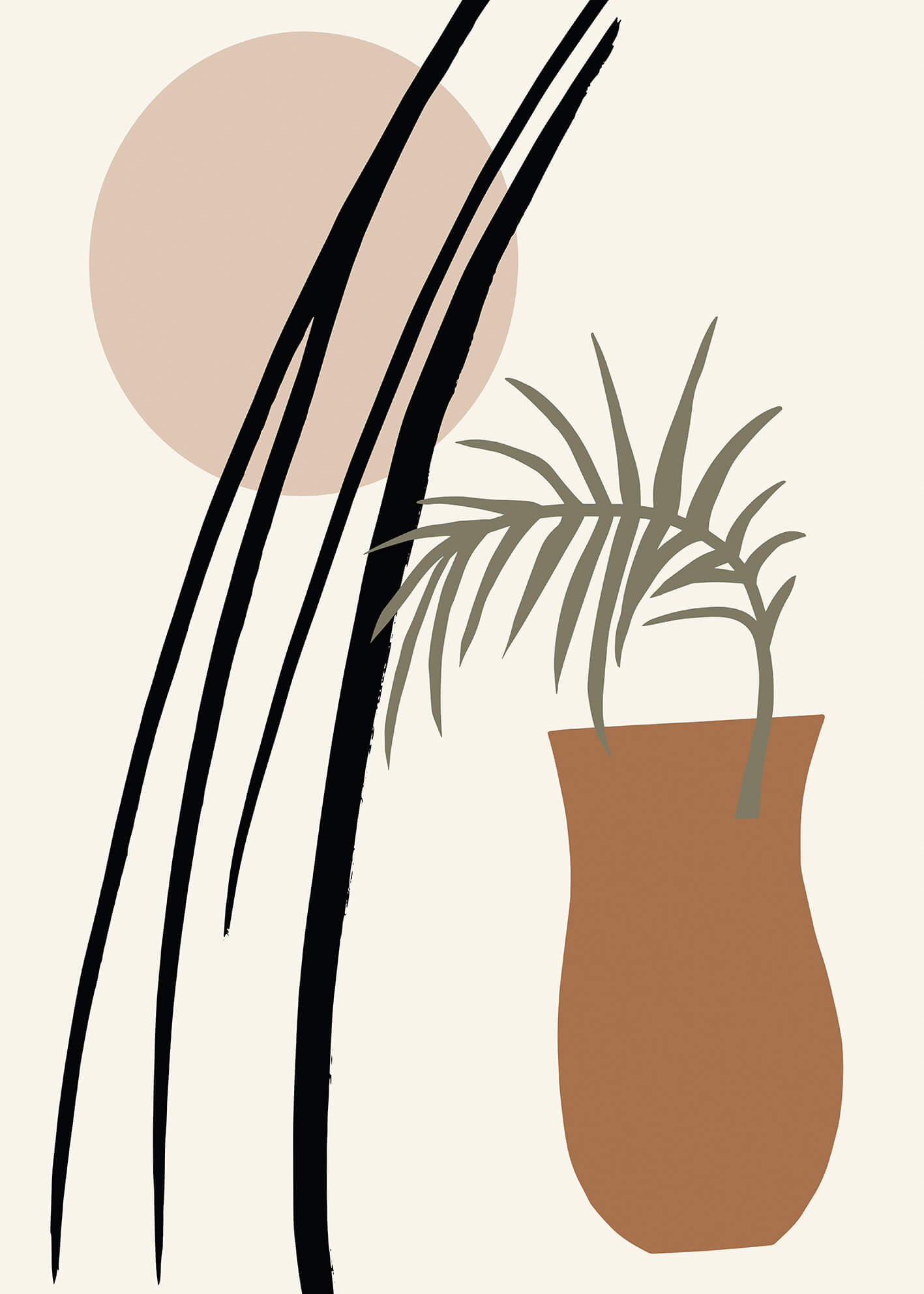 Ljuddämpande tavla - Boho Shapes No2