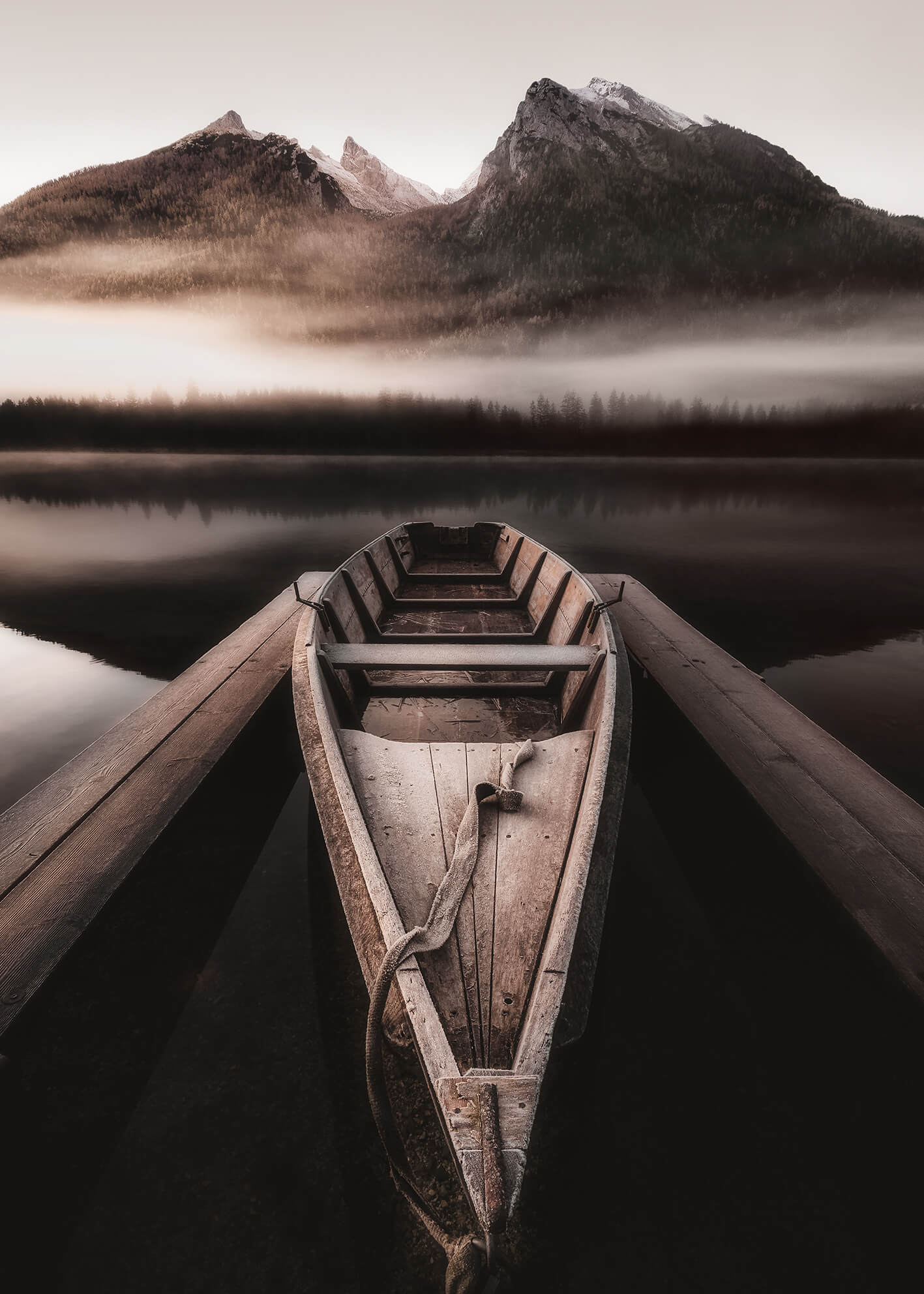 Ljuddämpande tavla - Mountain Lake