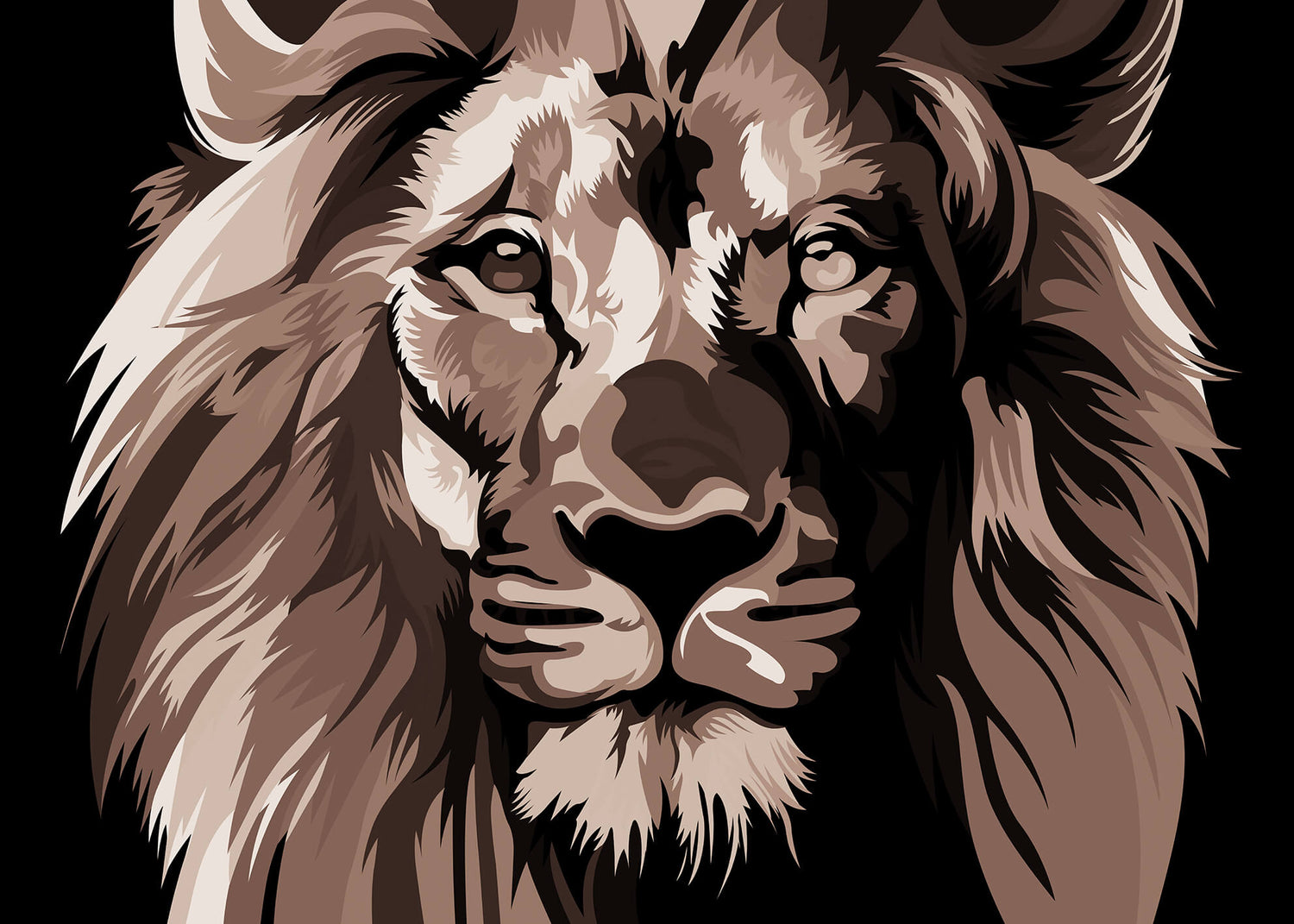 Ljuddämpande tavla - Majestic Lion
