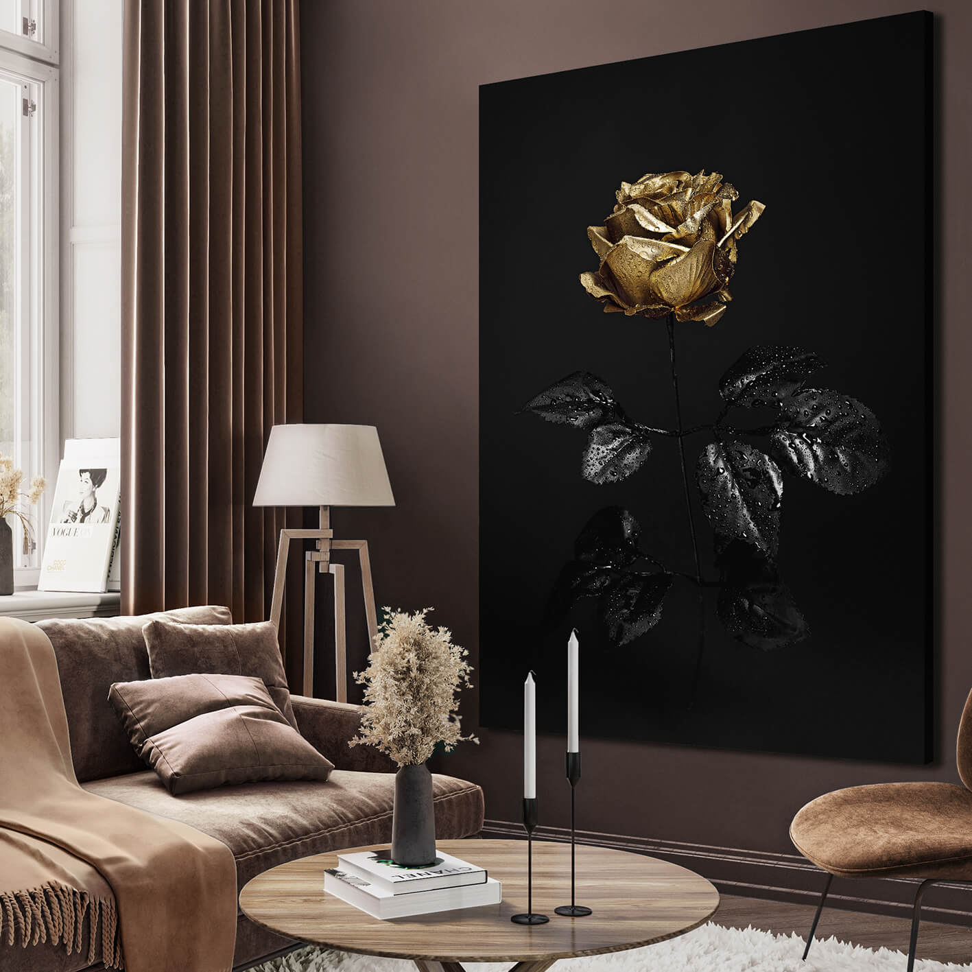 Ljuddämpande tavla - Golden Rose