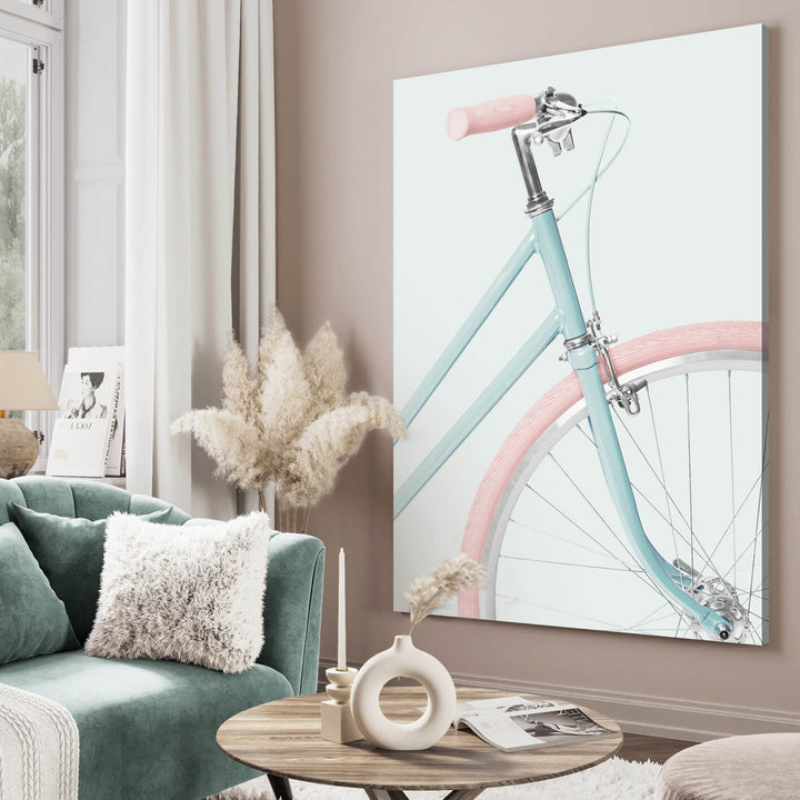 Ljuddämpande tavla - Pastel Bike