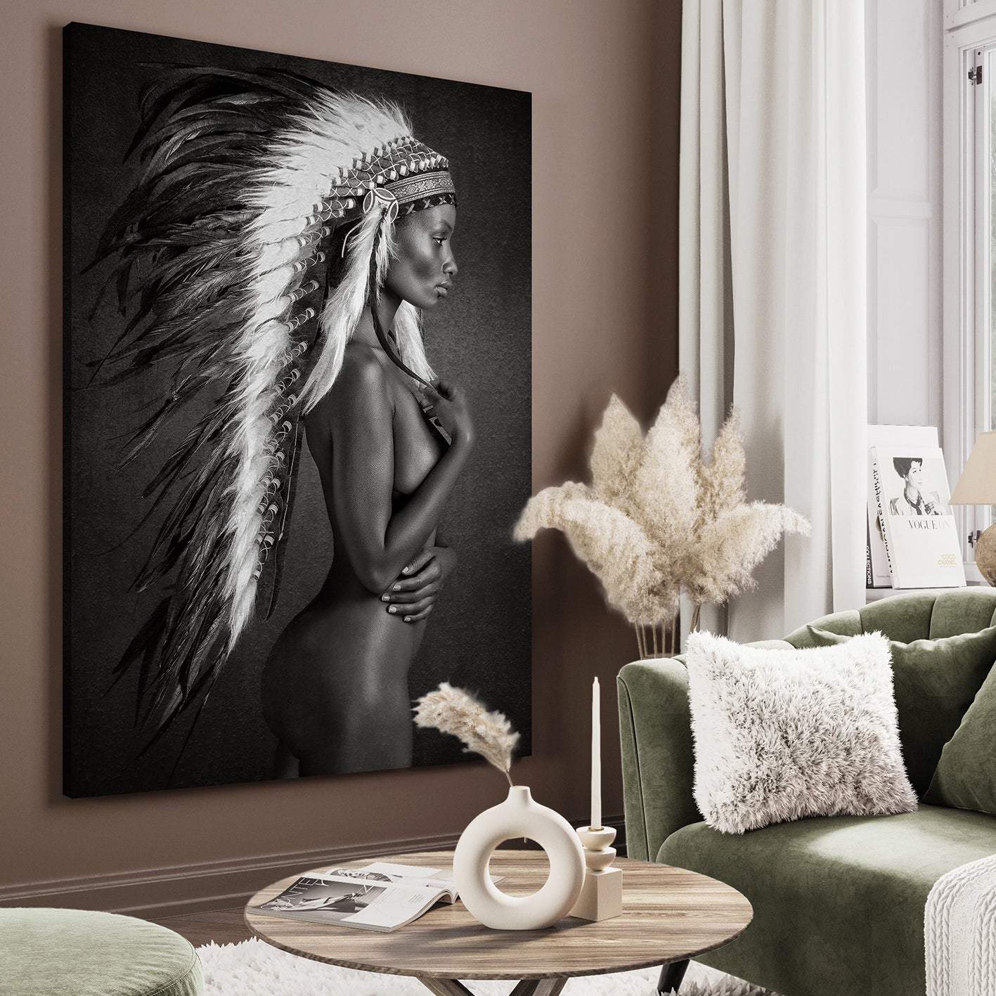 Ljuddämpande tavla - Beautiful Native Woman