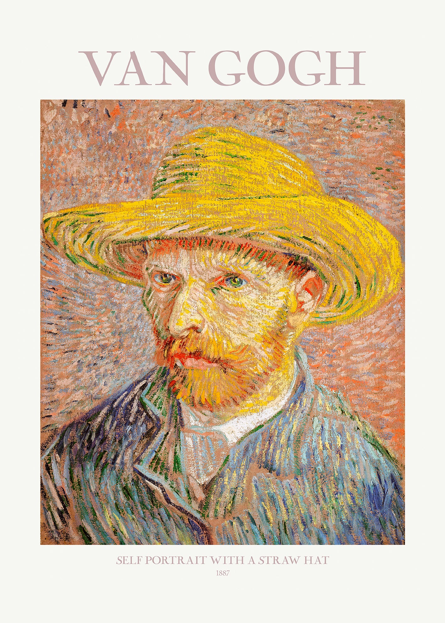 Ljuddämpande tavla - Self-Portrait with a Straw Hat