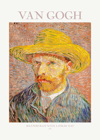 Ljuddämpande tavla - Self-Portrait with a Straw Hat