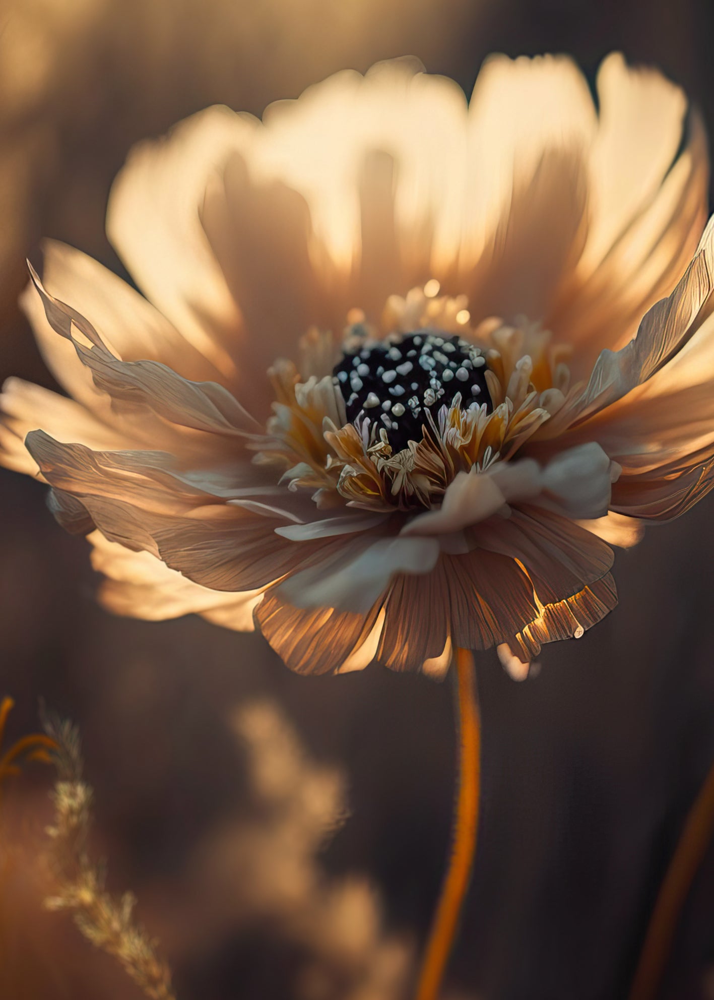 Ljuddämpande tavla - Central Flower