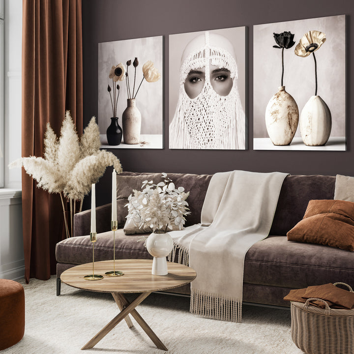 Ljuddämpande tavla - Minimalist Floral Decor