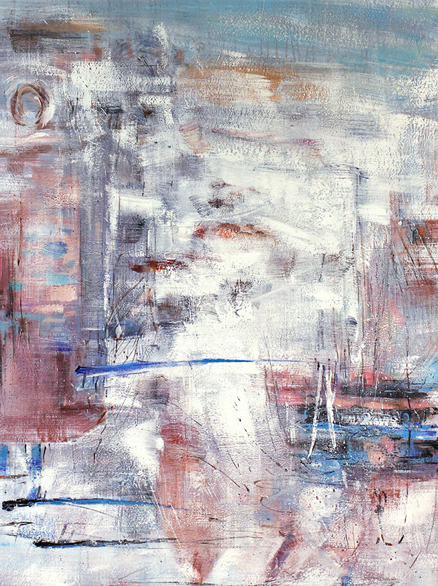 Abstrakt Oljemålning - Summer Meadow (80x120)