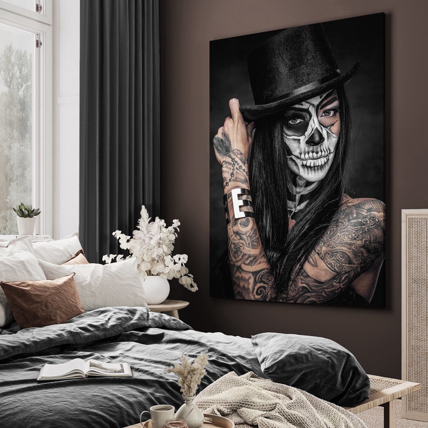 Ljuddämpande tavla - Skeleton Woman