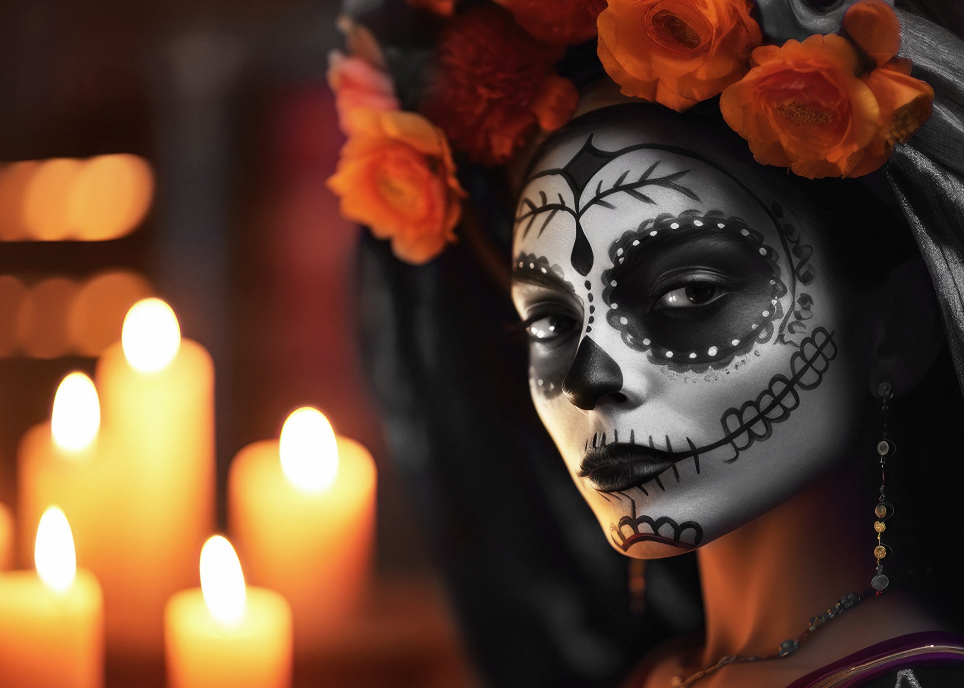 Ljuddämpande tavla - Skull and Petal