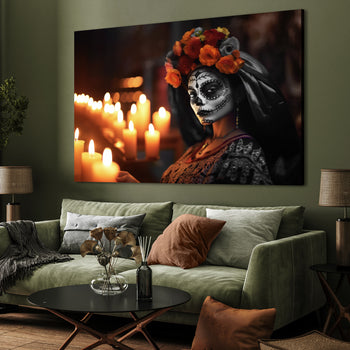 Ljuddämpande tavla - Skull and Petal