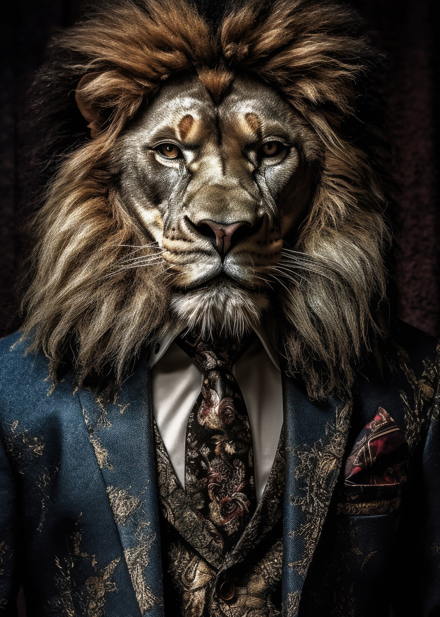 Ljuddämpande tavla - Lion Man