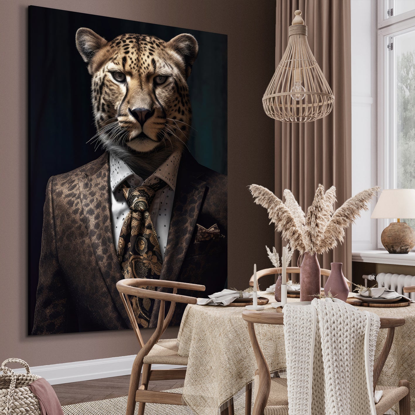 Ljuddämpande tavla - Leopard Man