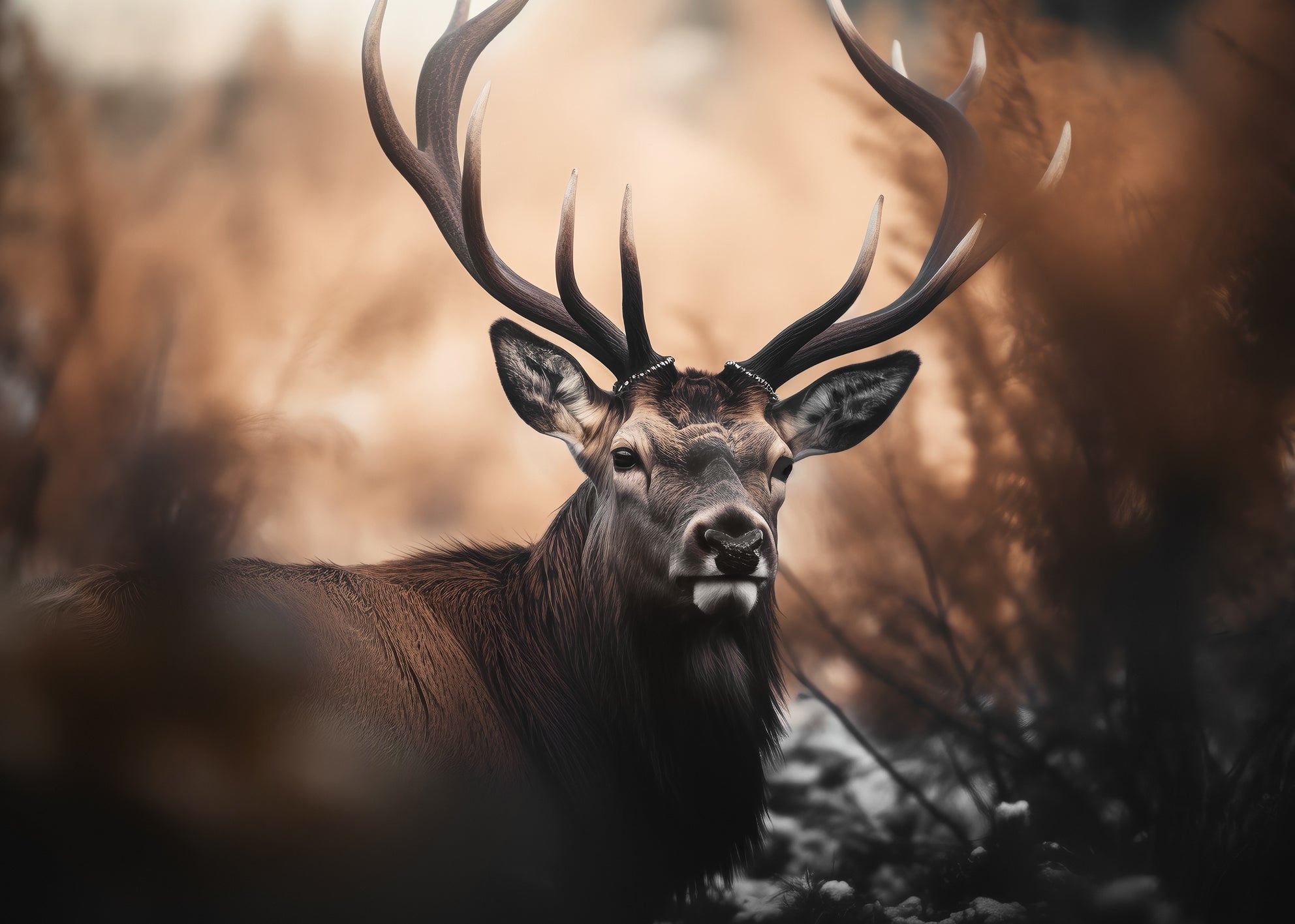 Ljuddämpande tavla - Golden Gaze Buck