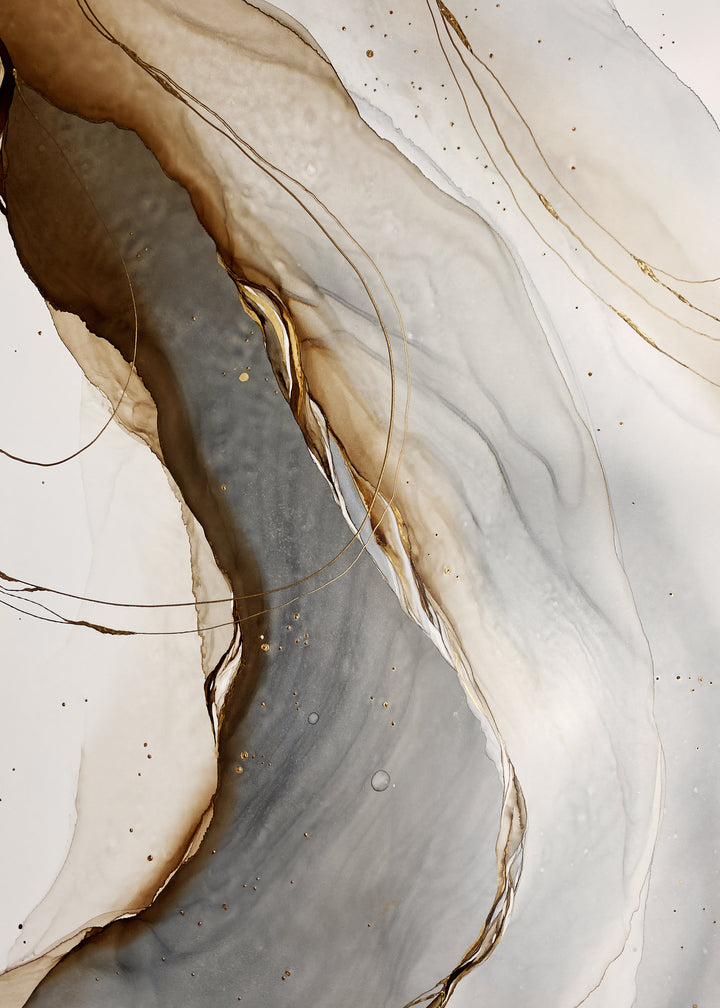 Ljuddämpande tavla - Golden Seams No3